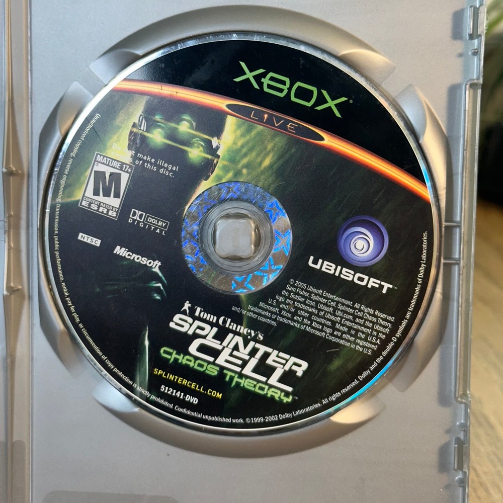 Splinter Cell Chaos Theory Xbox CIB Platinum Hits Tested Authentic Game - Picture 3 of 8